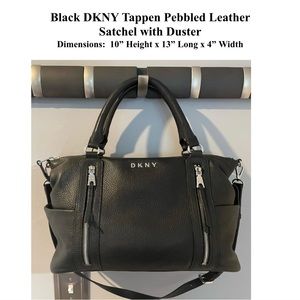 DKNY black, satchel purse